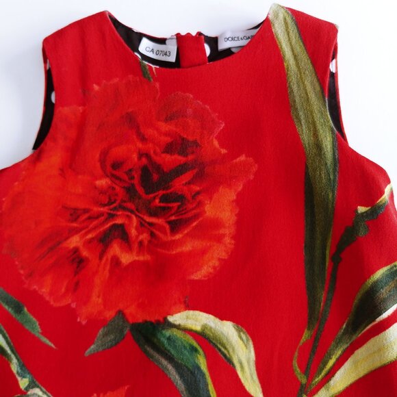 Dolce & Gabbana Sleeveless Floral Summer Dress 6-9 Months Made in Italy - Picture 5 of 13